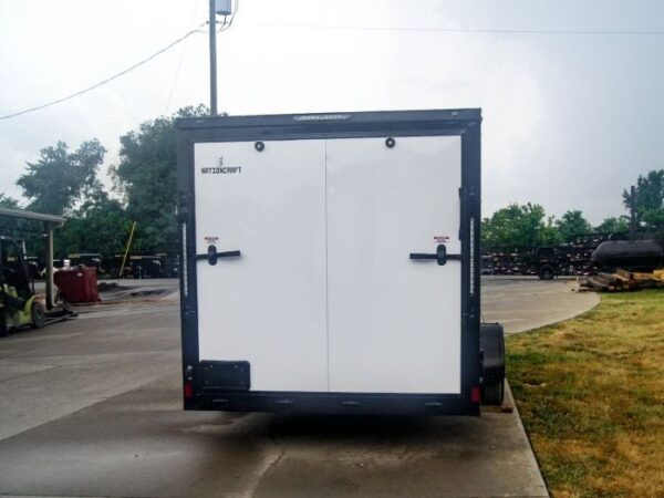 7x14 Enclosed Trailer White V-Nose Blackout Package 3,500lb Axle Storage - Image 6