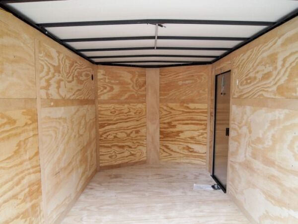 7x14 Enclosed Trailer White V-Nose Blackout Package 3,500lb Axle Storage - Image 15