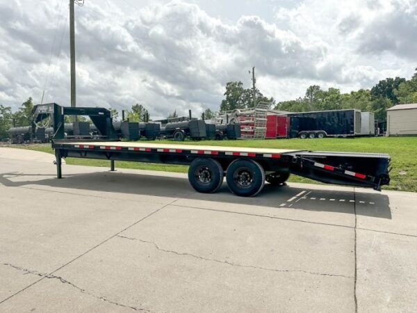 8.5x25 IBeam Gooseneck Deckover Trailer (2) 7K Axles King Kong Ramps - Image 3