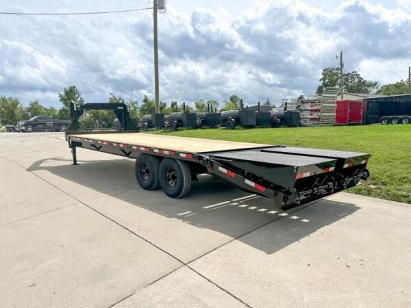 8.5x25 IBeam Gooseneck Deckover Trailer (2) 7K Axles King Kong Ramps - Image 4