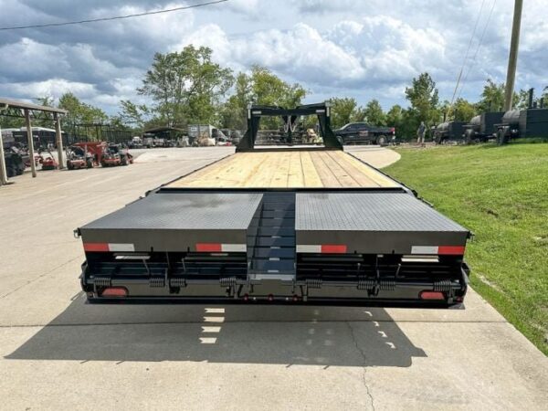 8.5x25 IBeam Gooseneck Deckover Trailer (2) 7K Axles King Kong Ramps - Image 5