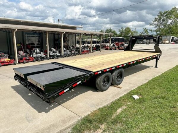 8.5x25 IBeam Gooseneck Deckover Trailer (2) 7K Axles King Kong Ramps - Image 6